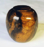 丸茶桶　材質（黒柿）高さ7.2�p径7.0�p