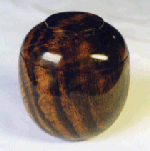 丸茶桶　材質（黒柿）高さ6,9�p径6,6�p
