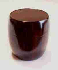 丸茶桶　材質（黒柿）高さ6,9�p径6,6�p